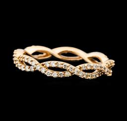 0.59 ctw Diamond Braided Eternity Band - 14KT Rose Gold