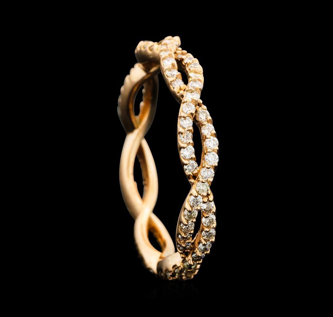 0.59 ctw Diamond Braided Eternity Band - 14KT Rose Gold