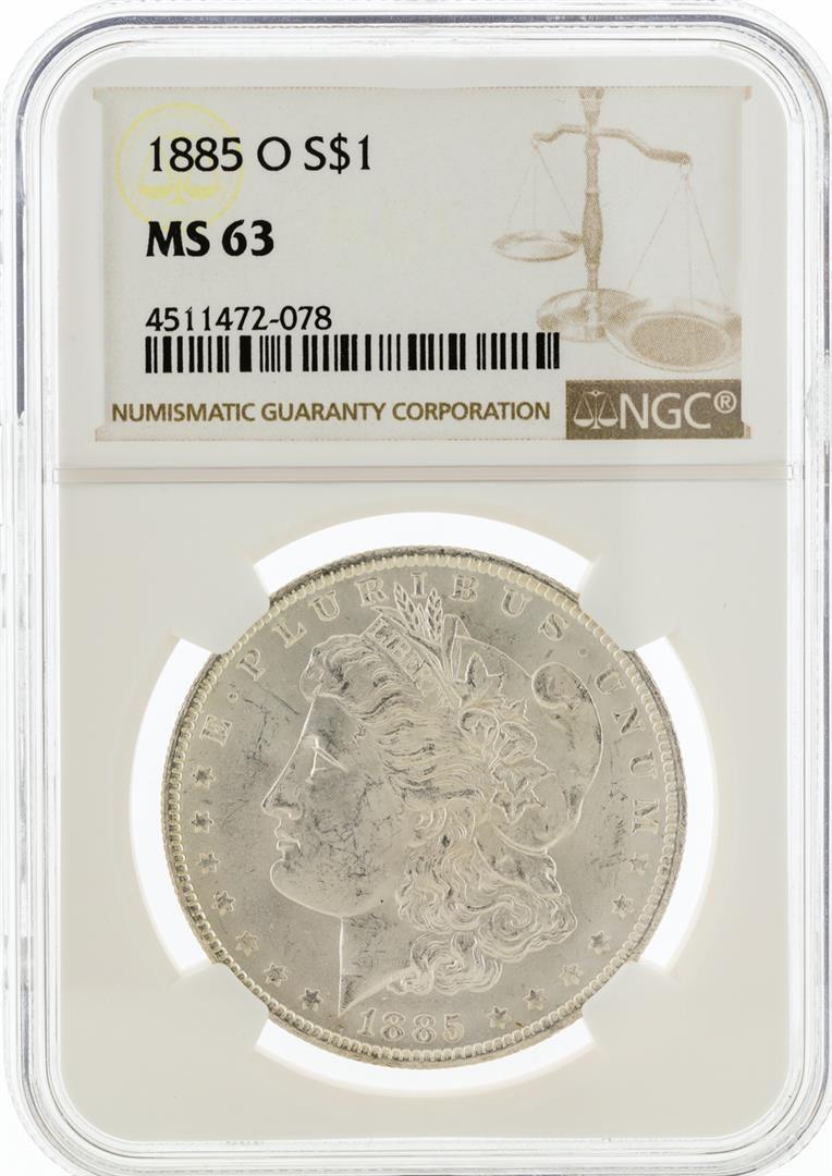 1885-O NGC MS63 Morgan Silver Dollar