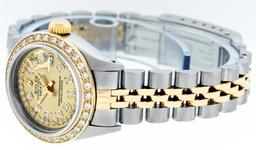 Rolex Two-Tone Diamond DateJust Ladies Watch