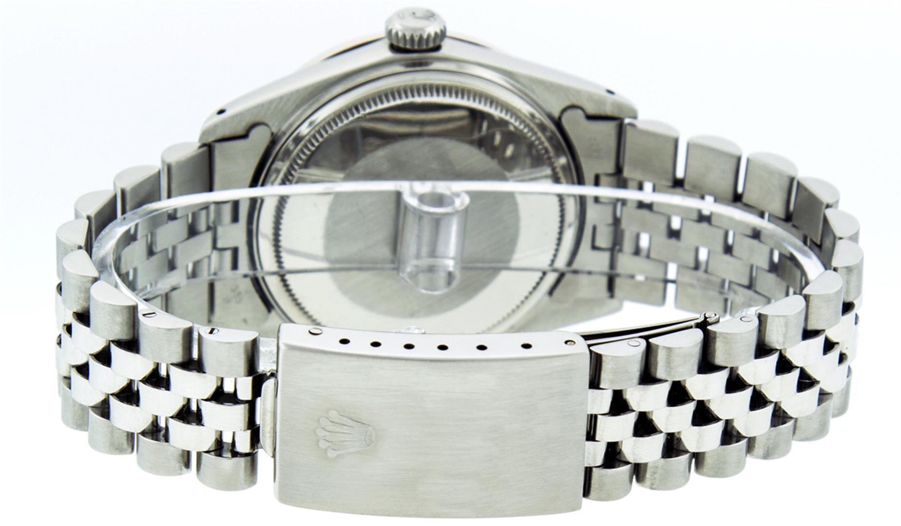 Rolex Stainless Steel Roman and Sapphire Diamond DateJust Men's Watch