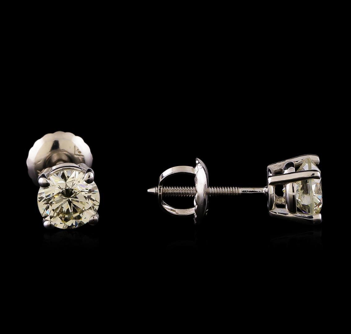 14KT White Gold 1.21 ctw Diamond Solitaire Earrings