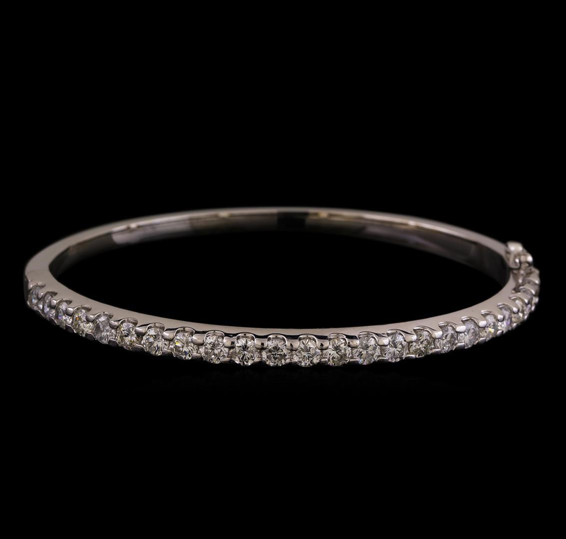 14KT White Gold 3.16 ctw Diamond Bangle Bracelet