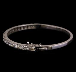 14KT White Gold 3.16 ctw Diamond Bangle Bracelet