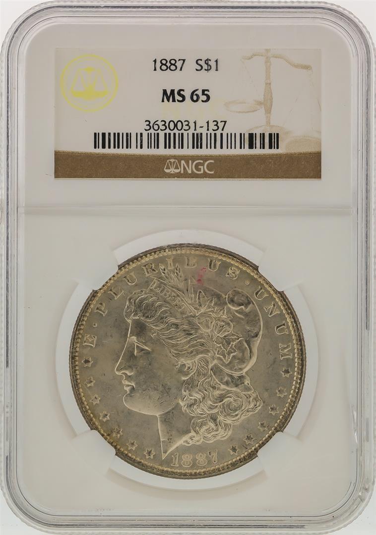 1887 NGC MS65 Morgan Silver Dollar