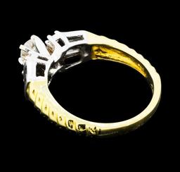 0.64 ctw Diamond Ring - 14KT Yellow And White Gold