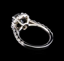 4.78 ctw Black Diamond Ring - 14KT White Gold