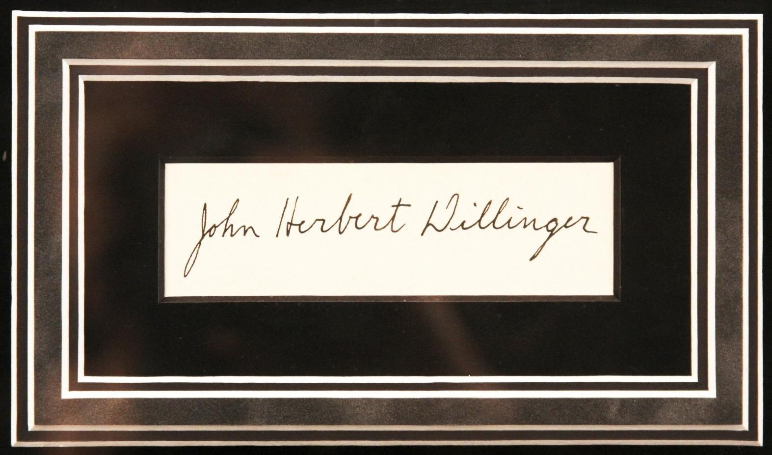 John Dillinger Autographed Bullet Collage