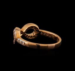 14KT Rose Gold 0.37 ctw Diamond Ring