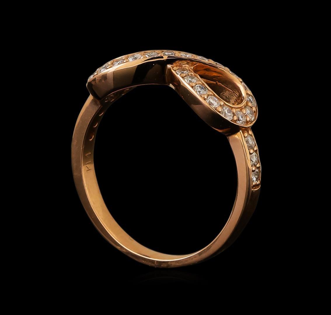 14KT Rose Gold 0.37 ctw Diamond Ring