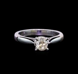 14KT White Gold 0.80 ctw Oval Cut Diamond Solitaire Ring