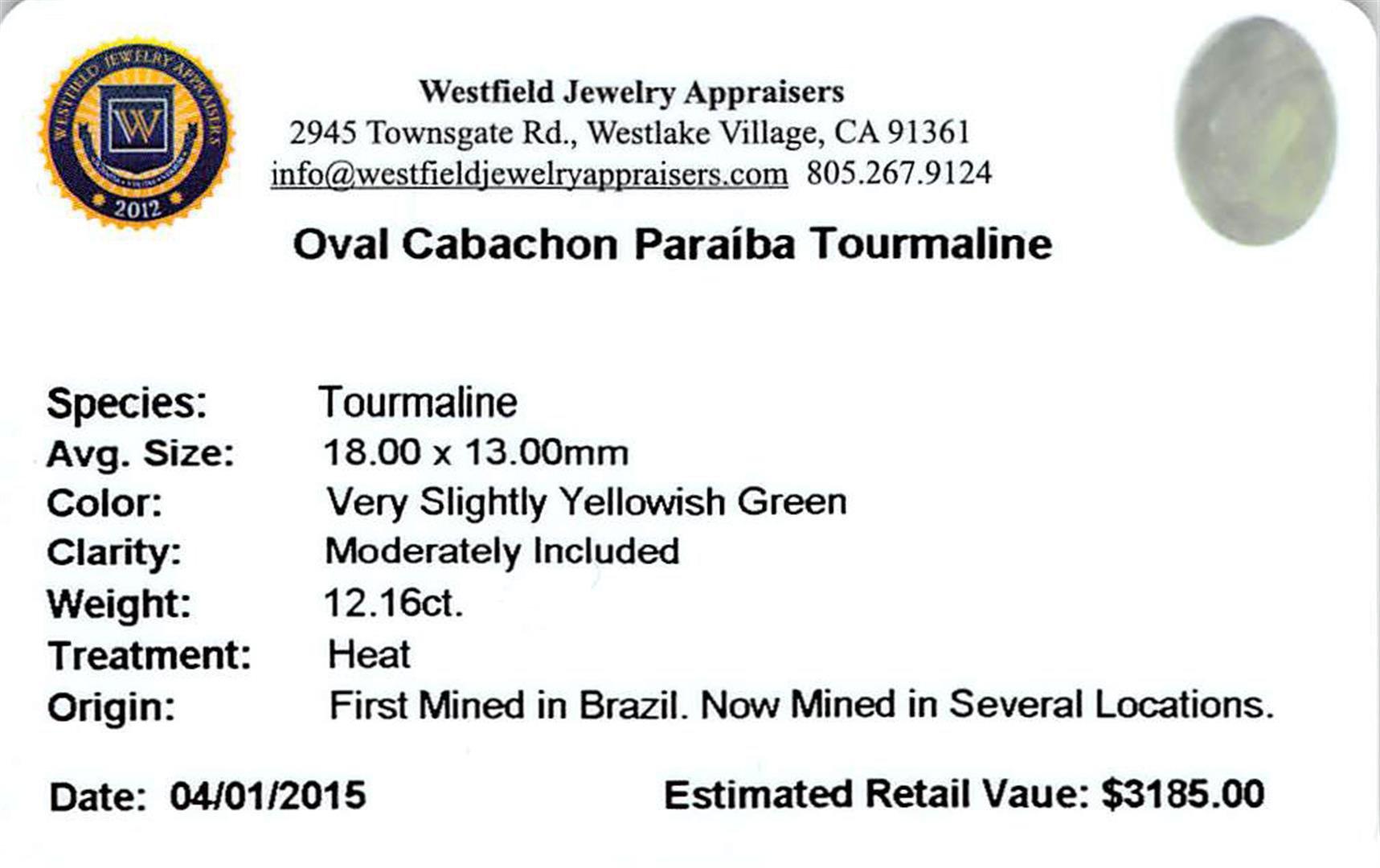 12.16 ctw Oval Paraiba Tourmaline Parcel