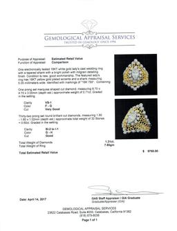 1.31 ctw Diamond Ring - 18KT White Gold