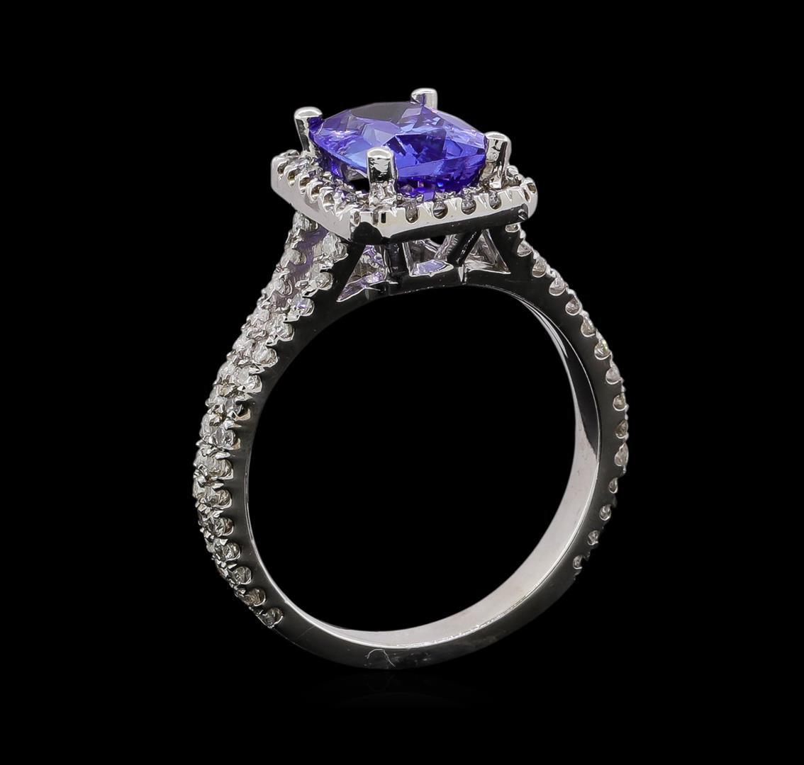 14KT White Gold 1.83 ctw Tanzanite and Diamond Ring