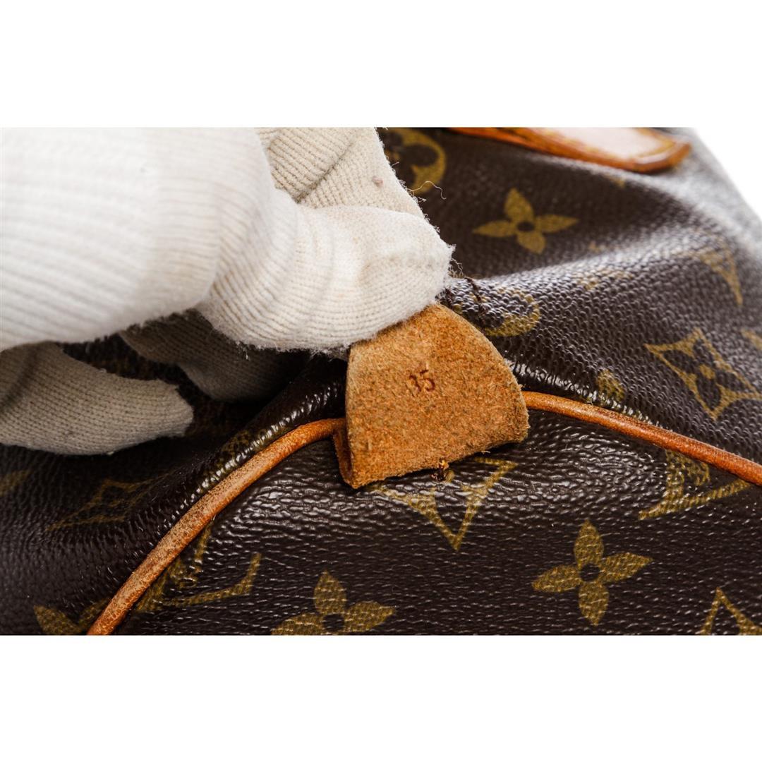 Louis Vuitton Monogram Canvas Leather Speedy 35 cm Bag