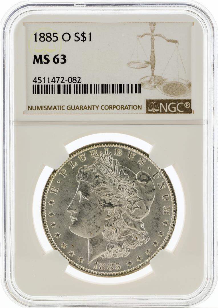 1885-O NGC MS63 Morgan Silver Dollar