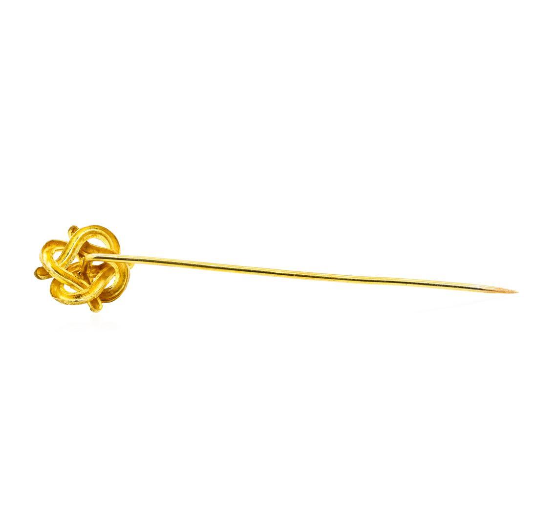 0.02 ctw Diamond Stick Pin - 10KT Yellow Gold