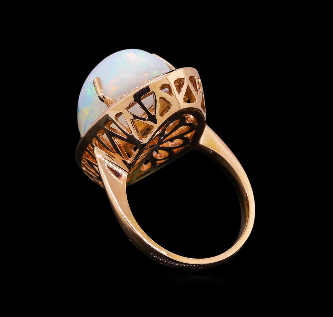 9.35 ctw Opal and Diamond Ring - 14KT Rose Gold