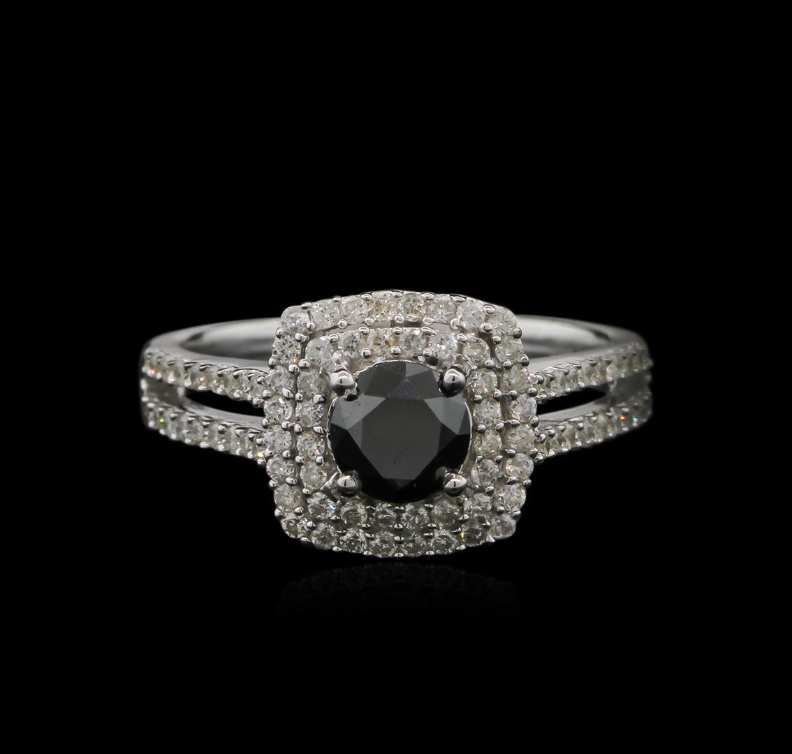 1.39 ctw Black Diamond Ring - 14KT White Gold