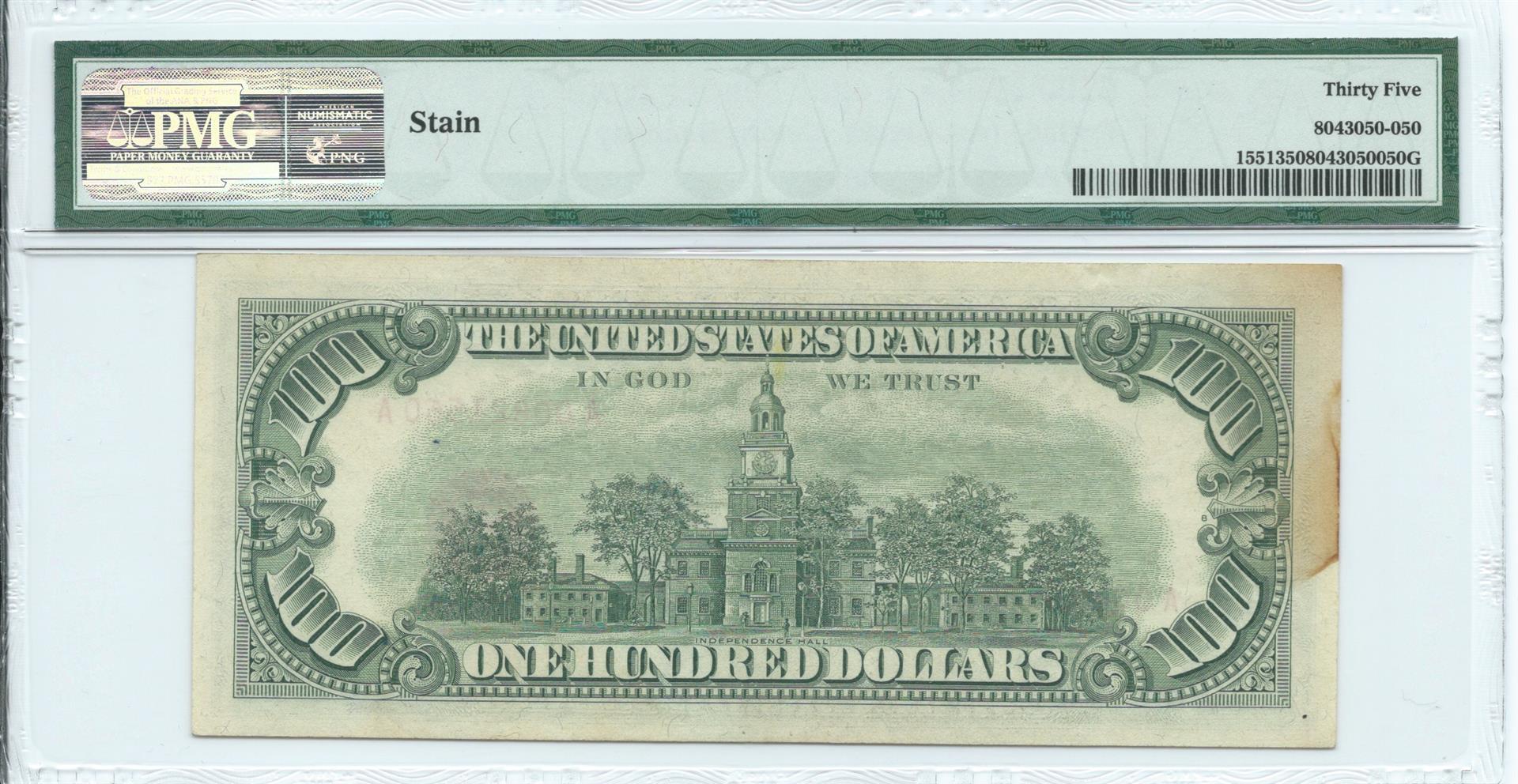 1966A $100 Legal Tender Note PMG Choice Very Fine 35