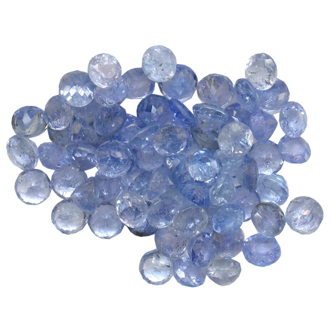 9.78 ctw Round Mixed Tanzanite Parcel