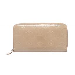 Louis Vuitton Beige Vernis Monogram Zippy Wallet