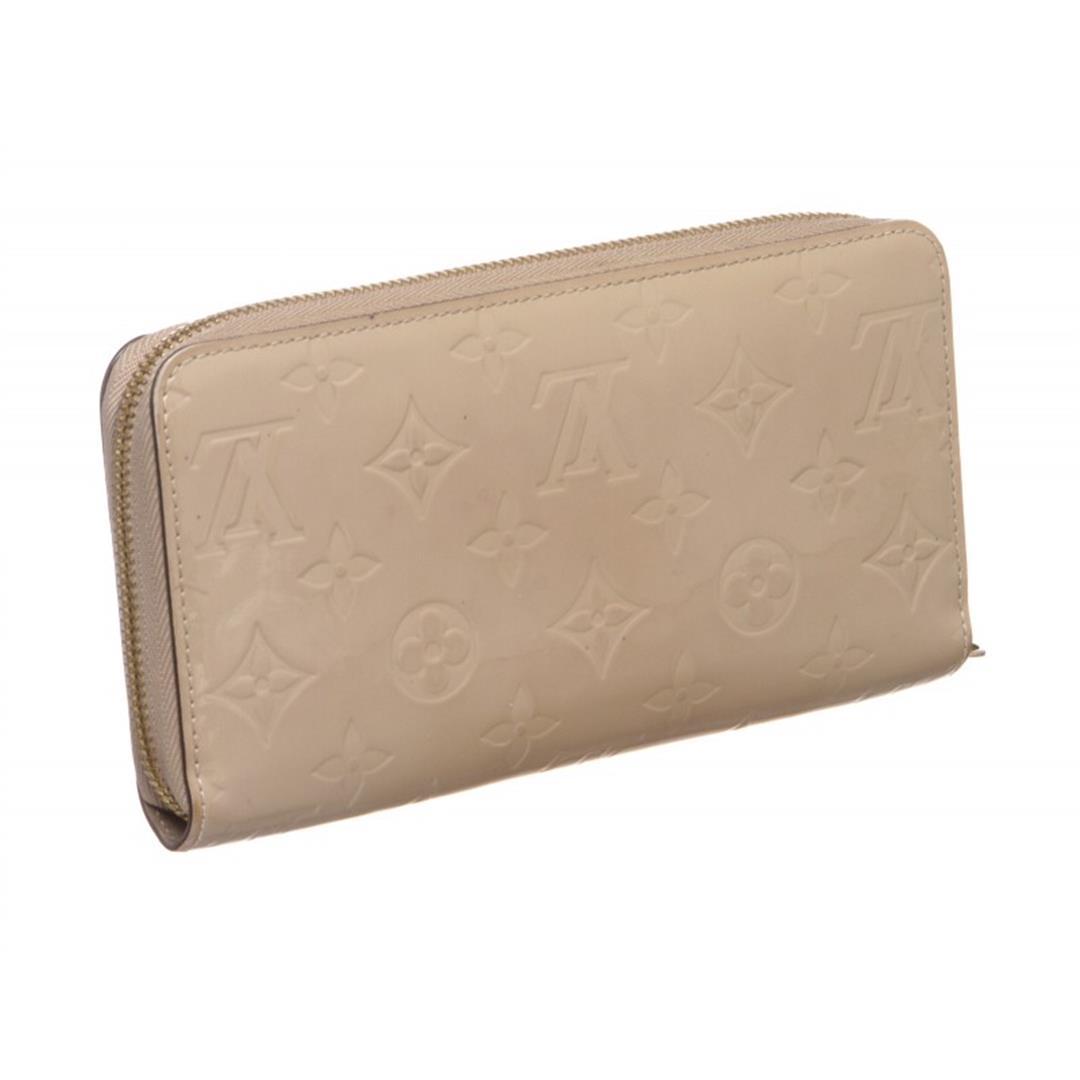 Louis Vuitton Beige Vernis Monogram Zippy Wallet