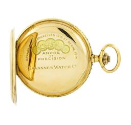 Vintage Tavannes Pocket Watch - 14KT Yellow Gold