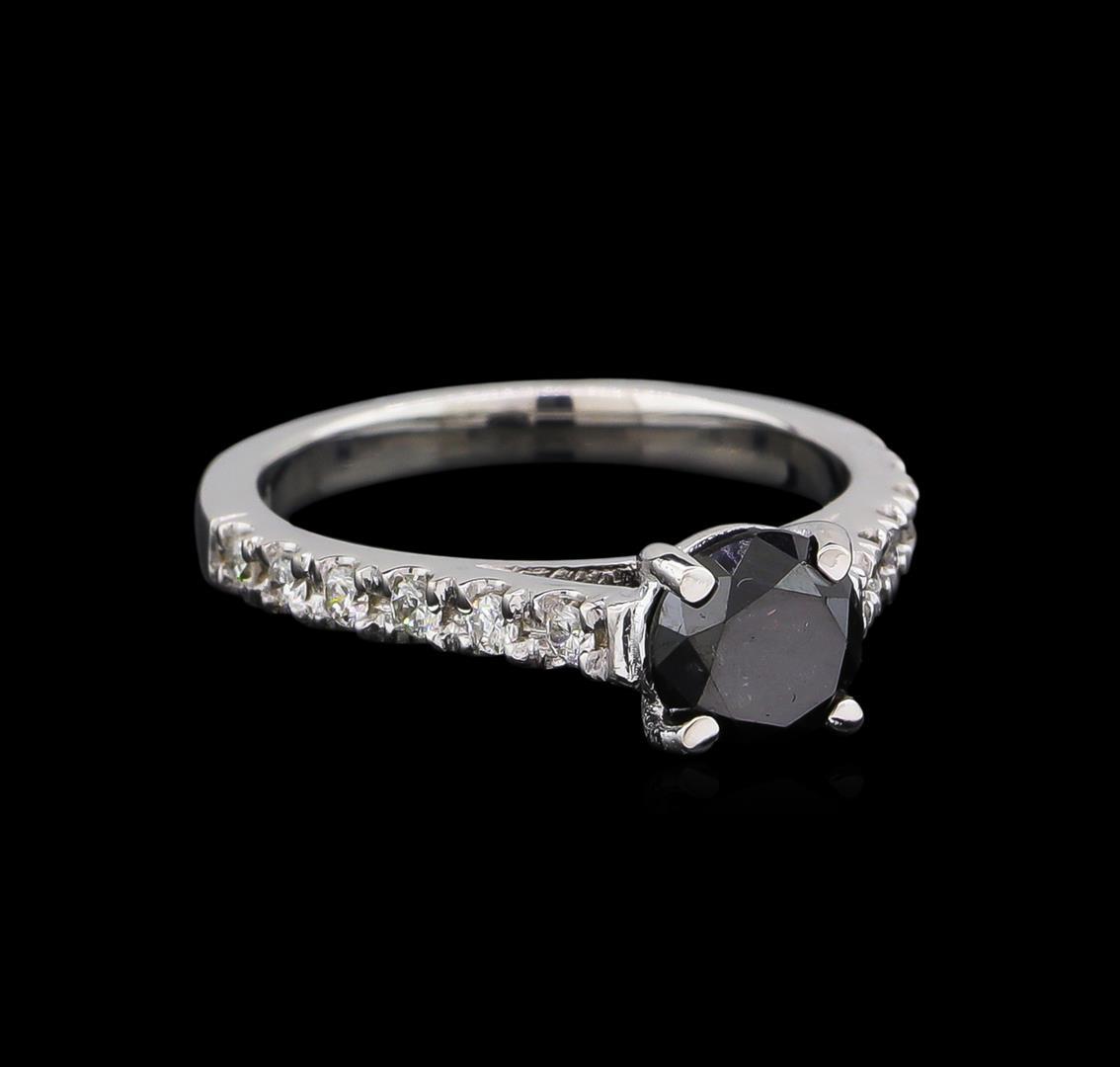 1.52 ctw Black Diamond Ring - 14KT White Gold