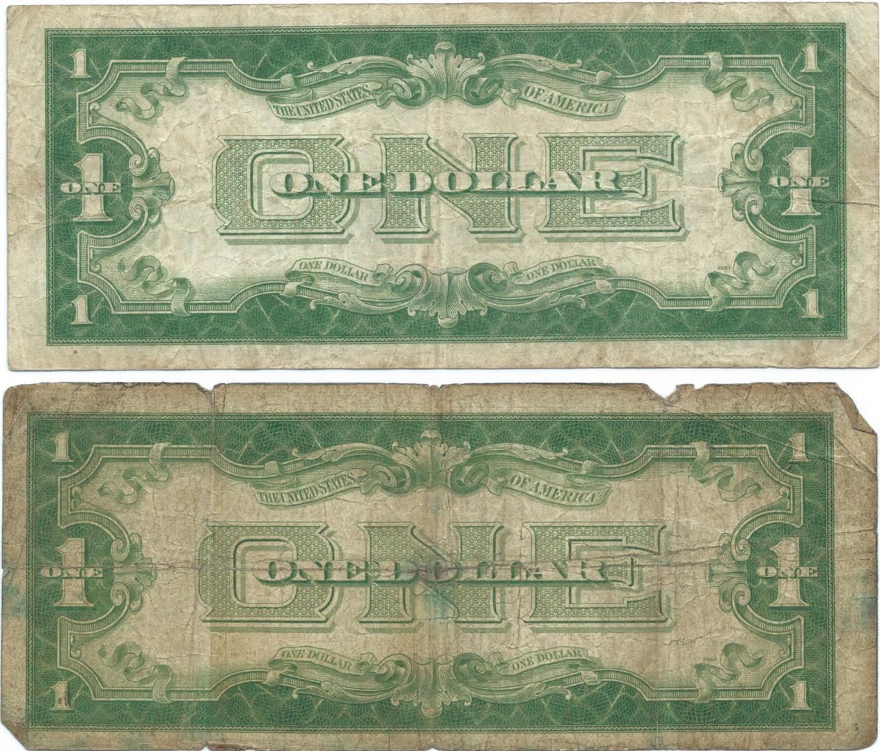 1928 $1 Silver Certificate Currency Lot of 2