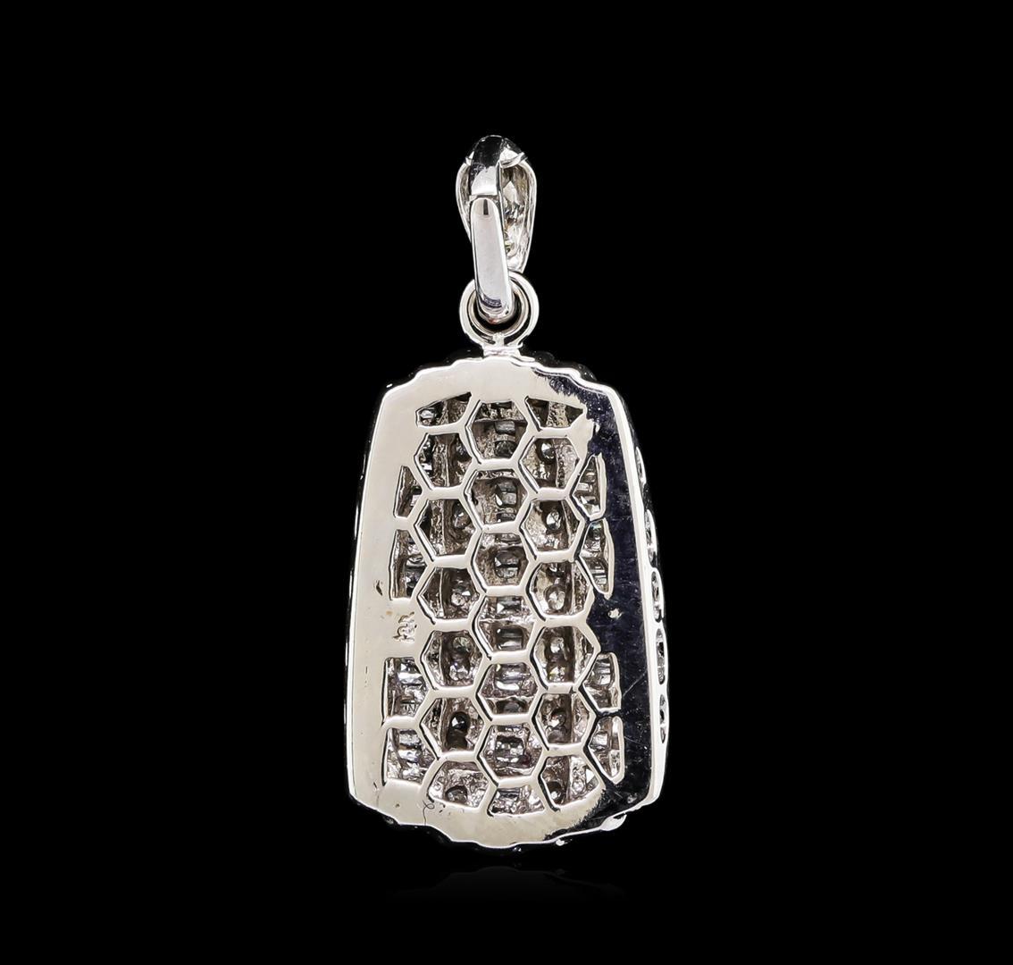 1.53 ctw Diamond Pendant - 18KT White Gold