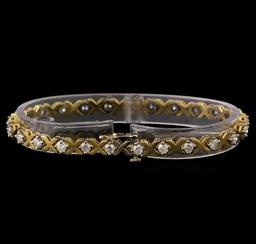 14KT Yellow Gold 2.23 ctw Diamond Tennis Bracelet