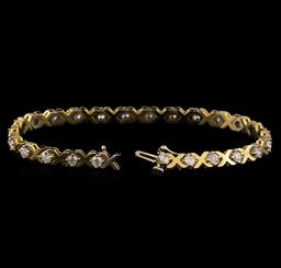 14KT Yellow Gold 2.23 ctw Diamond Tennis Bracelet