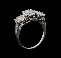 14KT White Gold 0.85 ctw Diamond Ring