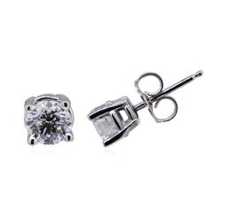 0.7 ctw Diamond Earrings - 14KT White Gold