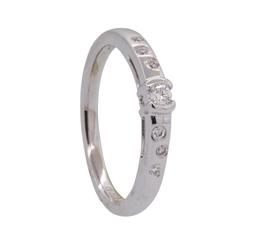 0.2 ctw Diamond Ring - 14KT White Gold