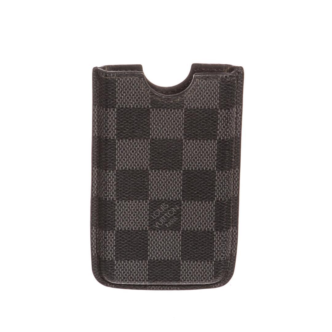 Louis Vuitton Damier Graphite Canvas Leather Iphone 3 Case