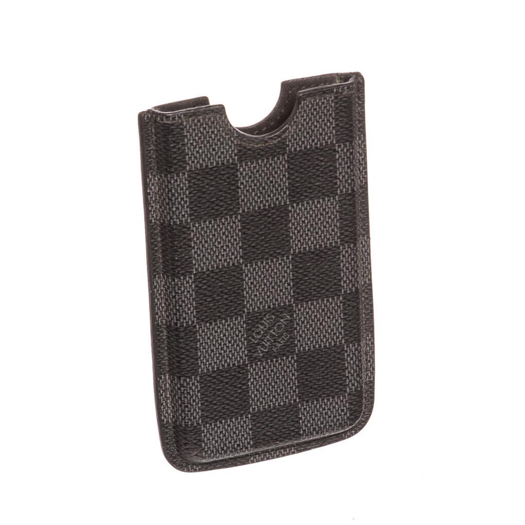 Louis Vuitton Damier Graphite Canvas Leather Iphone 3 Case
