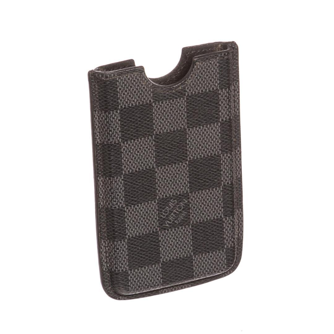 Louis Vuitton Damier Graphite Canvas Leather Iphone 3 Case