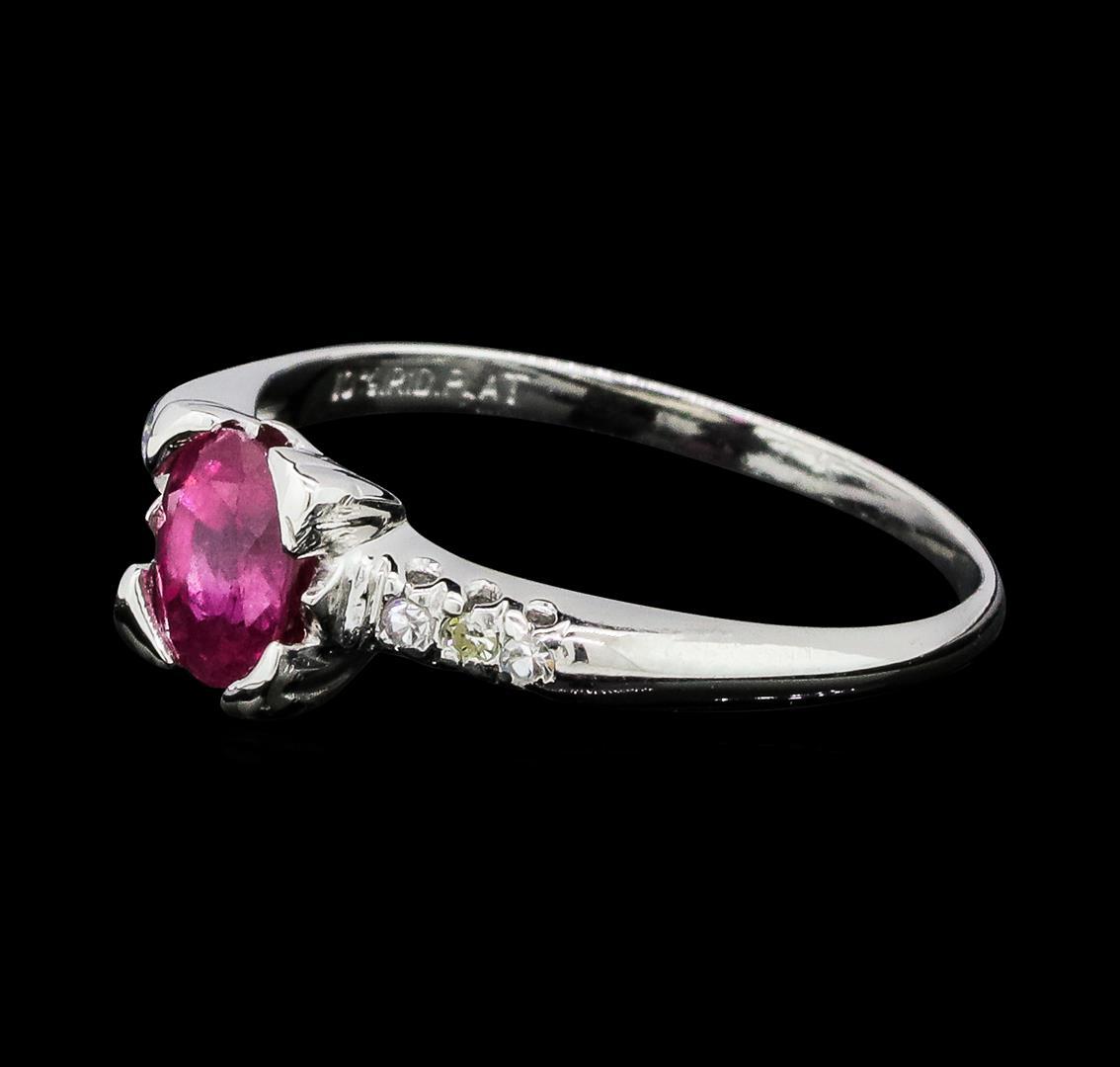 1.07 ctw Ruby and Diamond Ring - Platinum