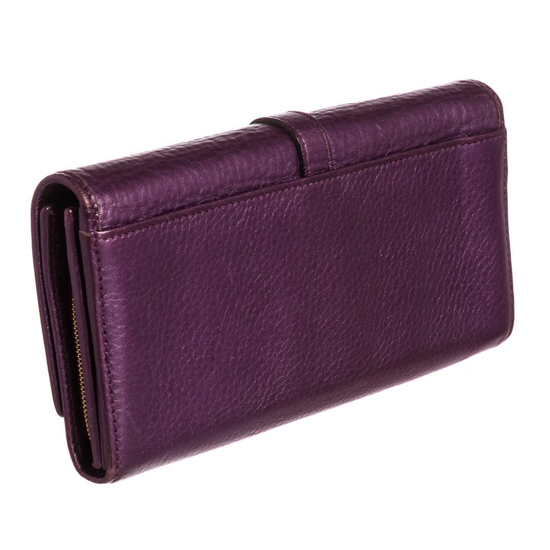 Gucci Metallic Purple Leather Horsebit Wallet