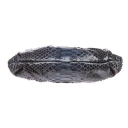 MCM Navy Blue Python Snakeskin Clutch Bag