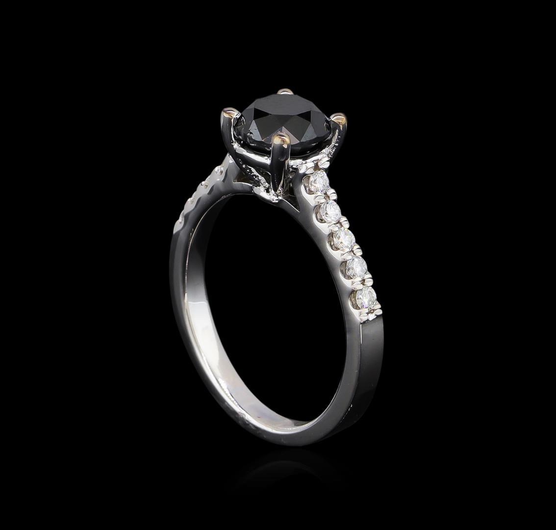 1.92 ctw Black Diamond Ring - 14KT White Gold