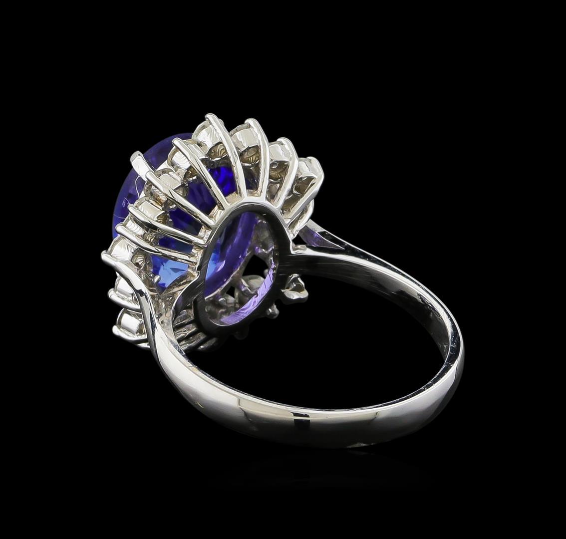 14KT White Gold 3.88 ctw Tanzanite and Diamond Ring