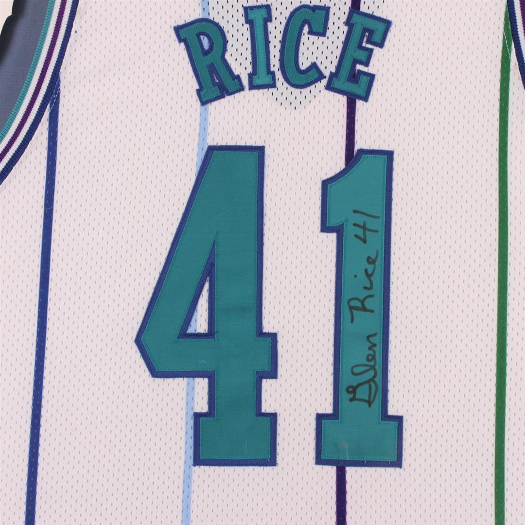 Glen Rice Framed Autographed Jersey