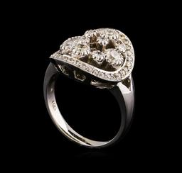 14KT White Gold 0.81 ctw Diamond Ring