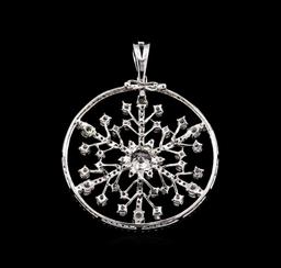 3.55 ctw Diamond Pendant - 18KT White Gold