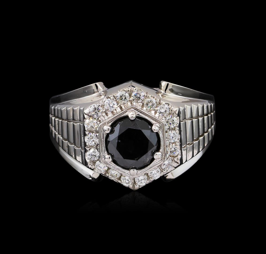2.55 ctw Black Diamond Ring - 14KT White Gold