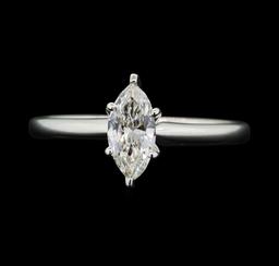 0.53 ctw Diamond Wedding Ring - 14KT White Gold