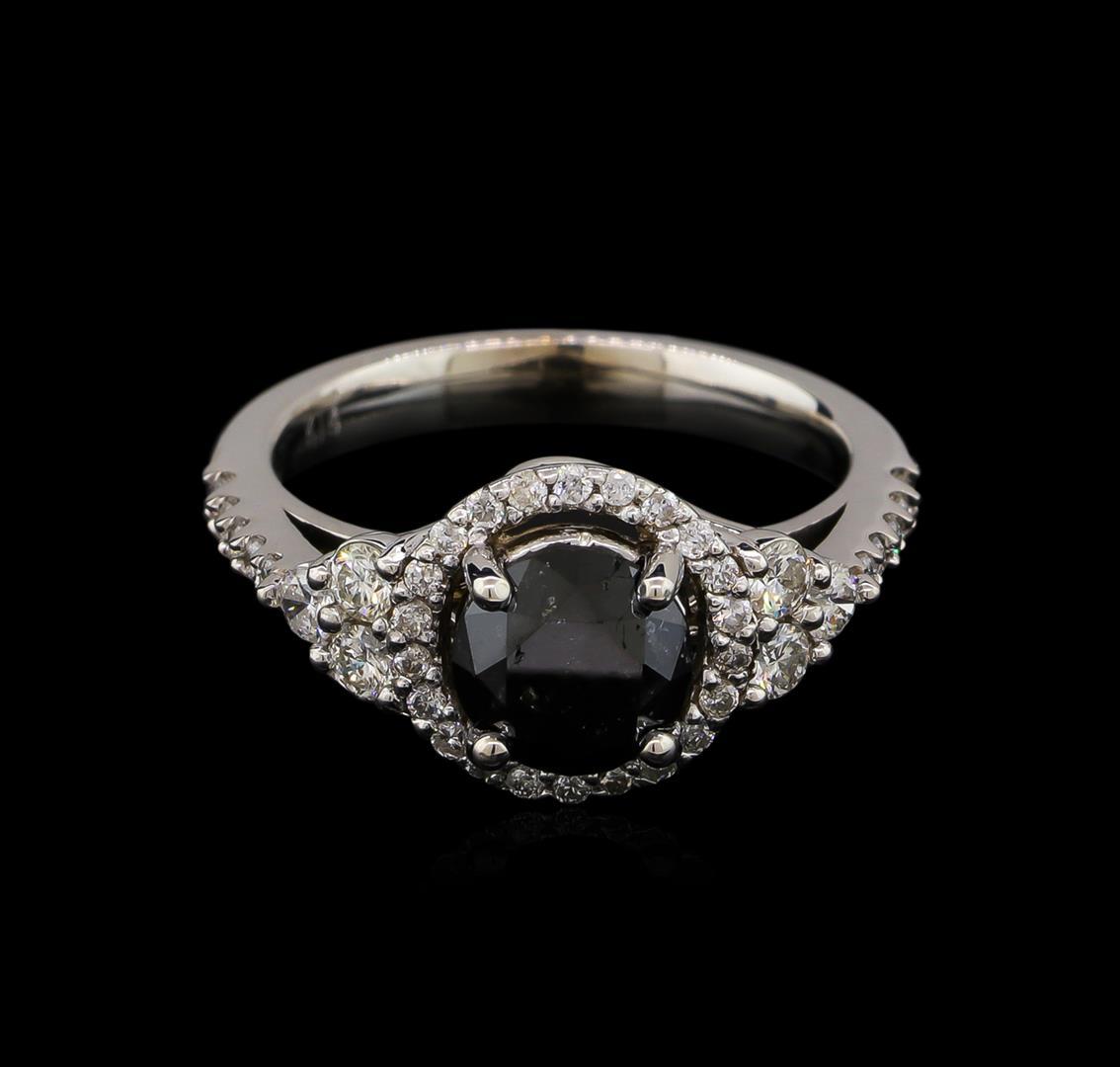 2.50 ctw Black Diamond Ring - 14KT White Gold